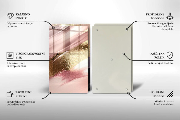 Steklena podloga za rezanje Pastelni madeži