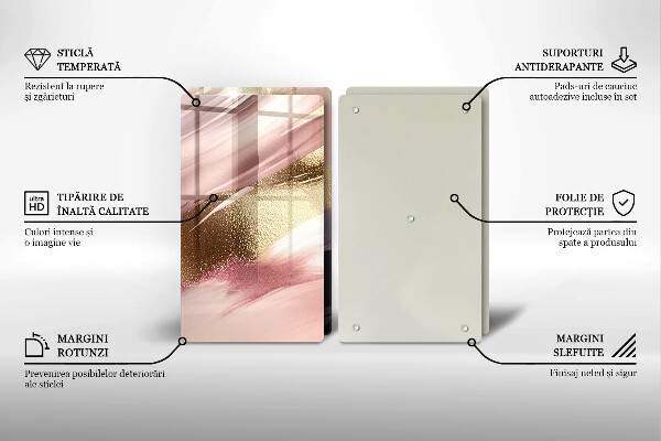 Steklena podloga za rezanje Pastelni madeži