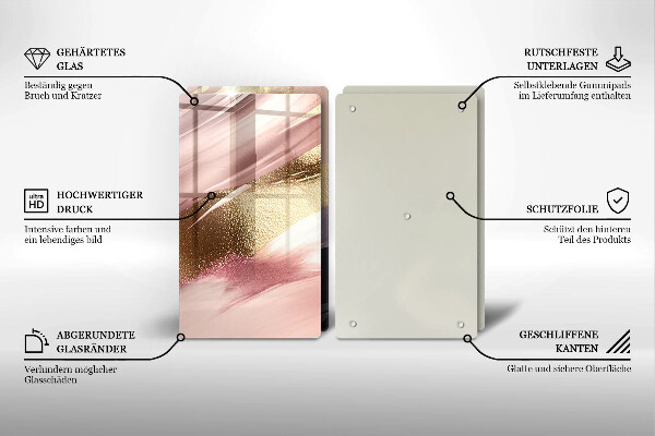 Steklena podloga za rezanje Pastelni madeži