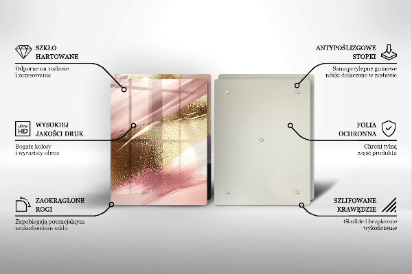 Steklena podloga za rezanje Pastelni madeži