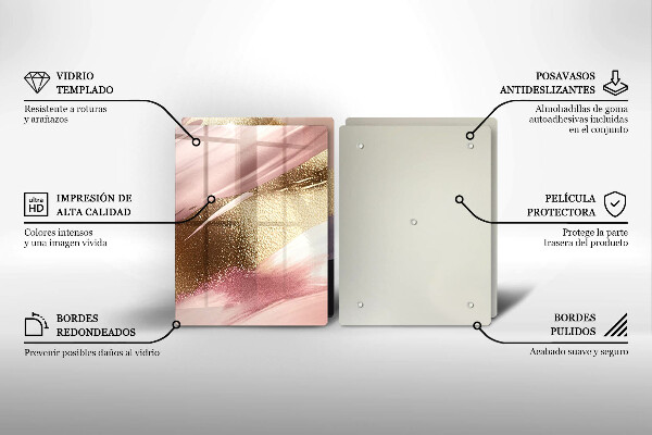 Steklena podloga za rezanje Pastelni madeži