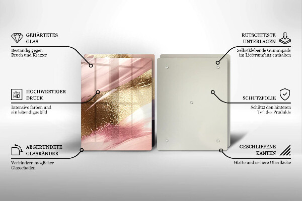 Steklena podloga za rezanje Pastelni madeži