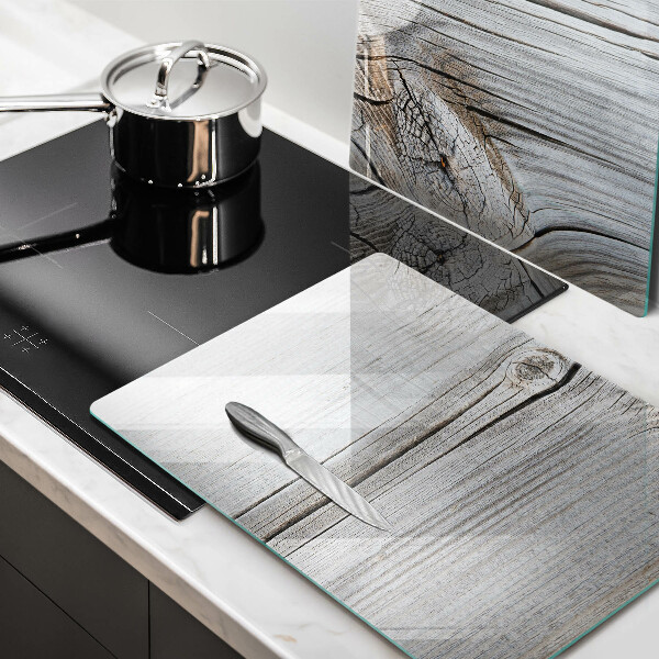 Steklena podloga za rezanje Svetla lesena struktura