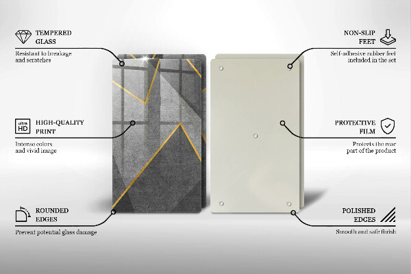 Steklena podloga za rezanje Ostre oblike