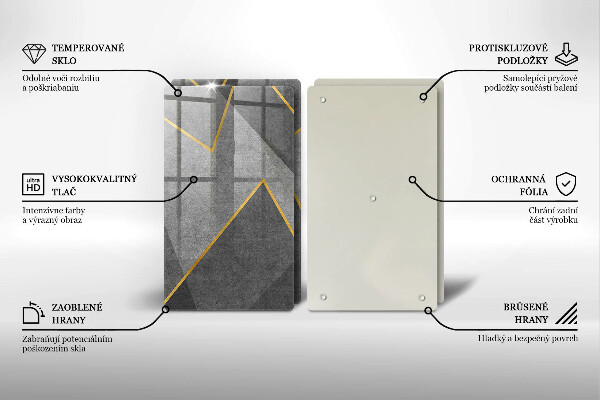 Steklena podloga za rezanje Ostre oblike