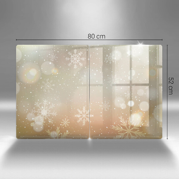 Steklena podloga za rezanje Snežinke