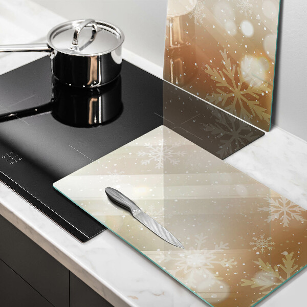 Steklena podloga za rezanje Snežinke