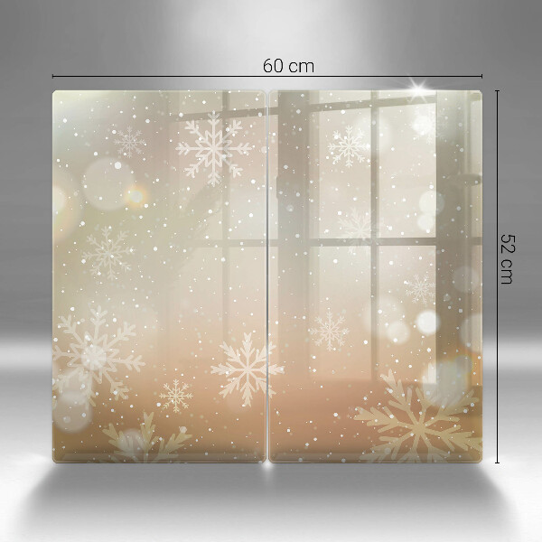 Steklena podloga za rezanje Snežinke