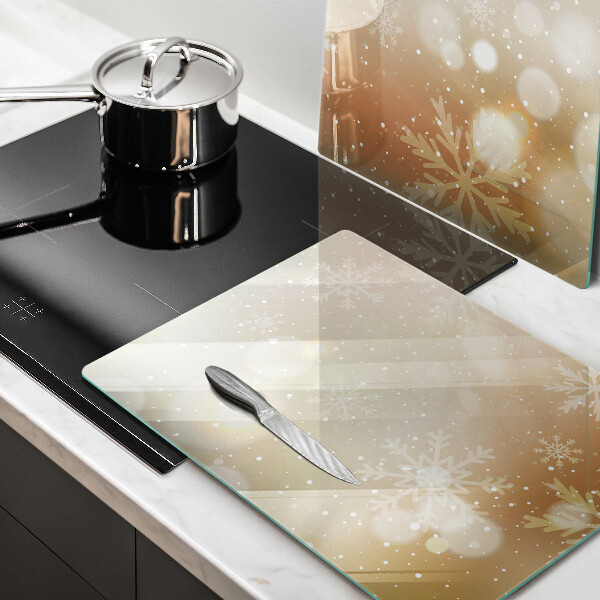 Steklena podloga za rezanje Snežinke