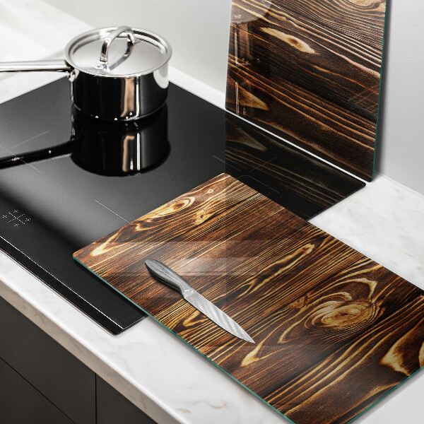 Steklena podloga za rezanje Tekstura lesa