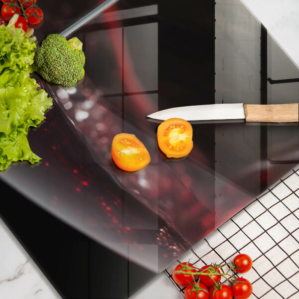 Steklena podloga za rezanje Rdeče vino v kozarcu