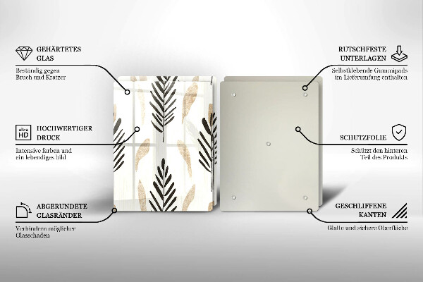 Steklena podloga za rezanje Boho rastline