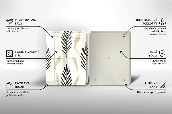 Steklena podloga za rezanje Boho rastline