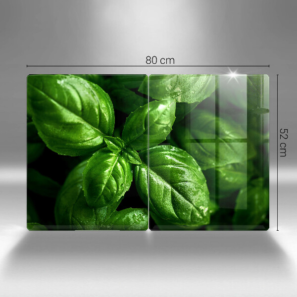 Steklena podloga za rezanje Listi bazilike