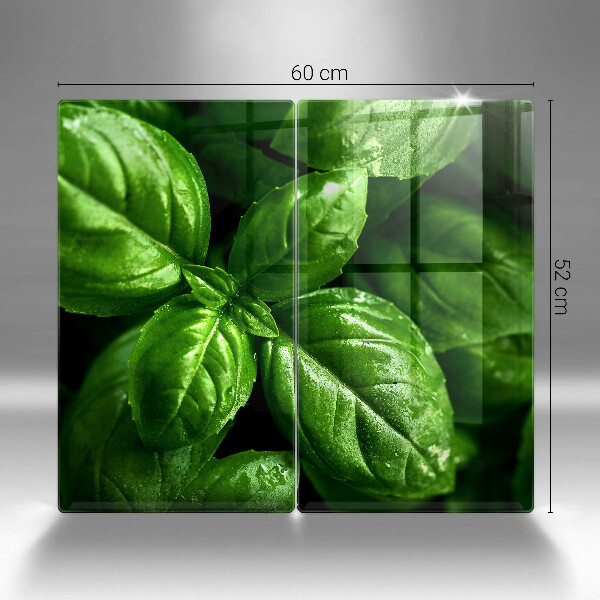 Steklena podloga za rezanje Listi bazilike