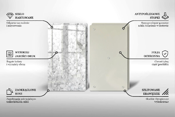 Steklena podloga za rezanje Kristali soli