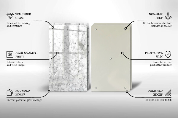 Steklena podloga za rezanje Kristali soli