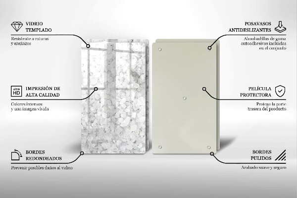 Steklena podloga za rezanje Kristali soli