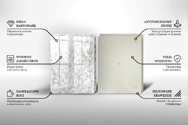 Steklena podloga za rezanje Kristali soli