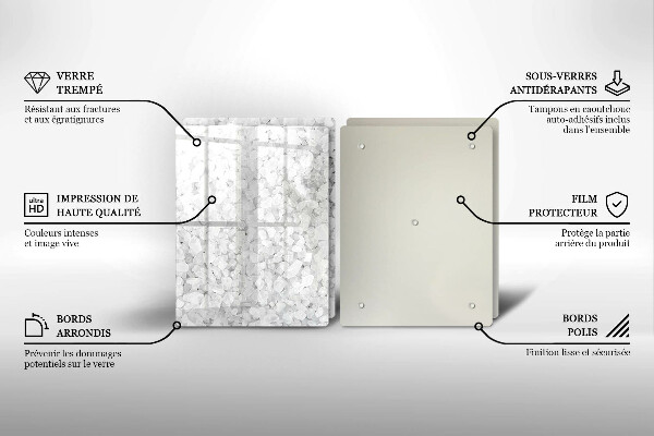 Steklena podloga za rezanje Kristali soli