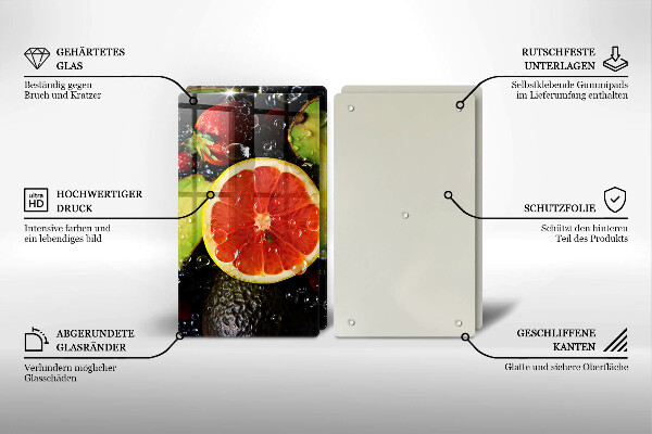 Steklena podloga za rezanje Sadje in zelenjava
