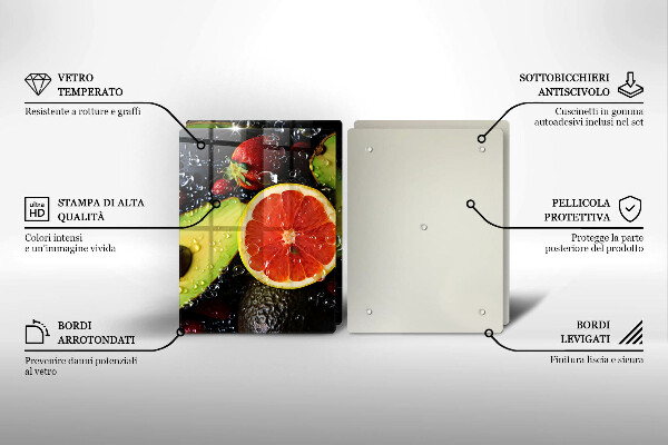 Steklena podloga za rezanje Sadje in zelenjava