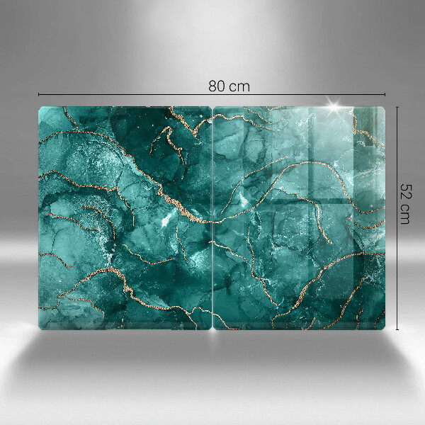 Steklena podloga za rezanje Modri marmor