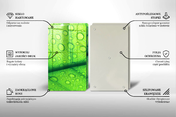 Steklena podloga za rezanje Bližnji posnetek lista