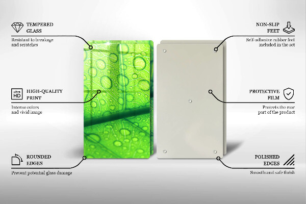 Steklena podloga za rezanje Bližnji posnetek lista