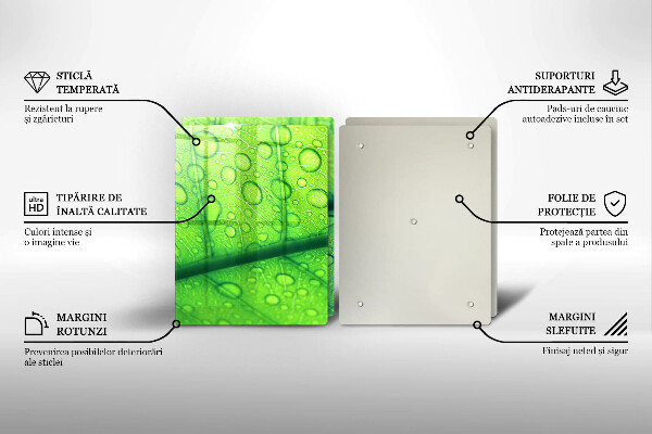 Steklena podloga za rezanje Bližnji posnetek lista
