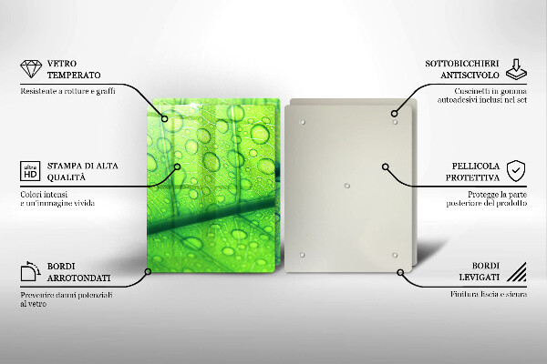 Steklena podloga za rezanje Bližnji posnetek lista