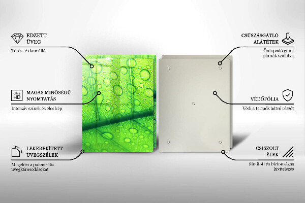 Steklena podloga za rezanje Bližnji posnetek lista