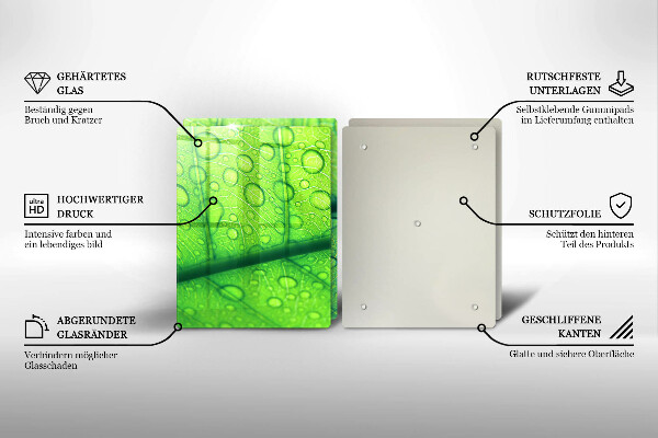 Steklena podloga za rezanje Bližnji posnetek lista
