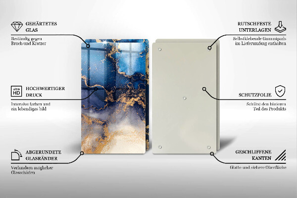 Steklena podloga za rezanje Marmorna abstrakcija