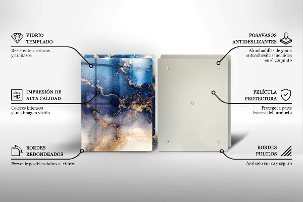 Steklena podloga za rezanje Marmorna abstrakcija