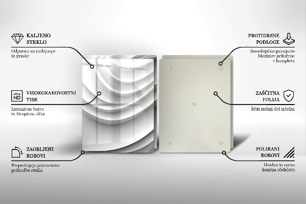 Steklena podloga za rezanje Geometrijske črte