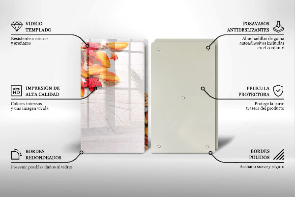 Steklena podloga za rezanje Jesensko listje