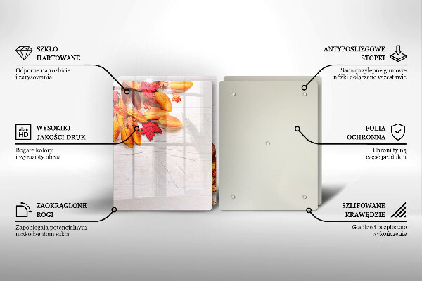 Steklena podloga za rezanje Jesensko listje