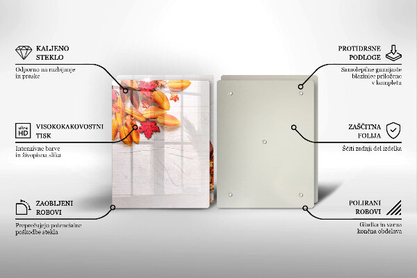 Steklena podloga za rezanje Jesensko listje