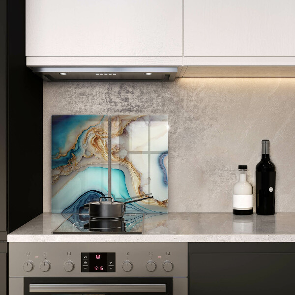 Steklena podloga za rezanje Večbarvni marmor