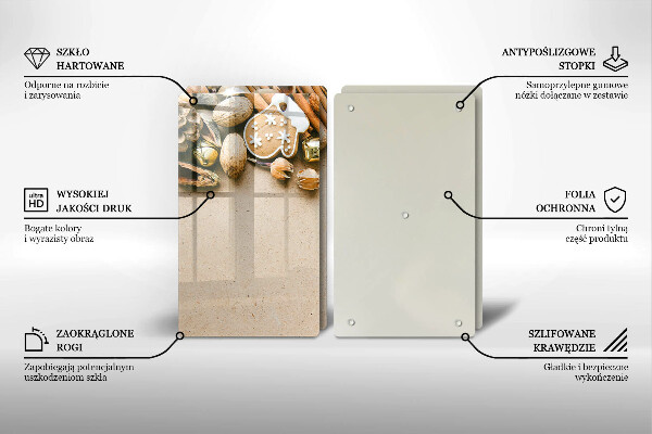 Steklena podloga za rezanje božični okraski