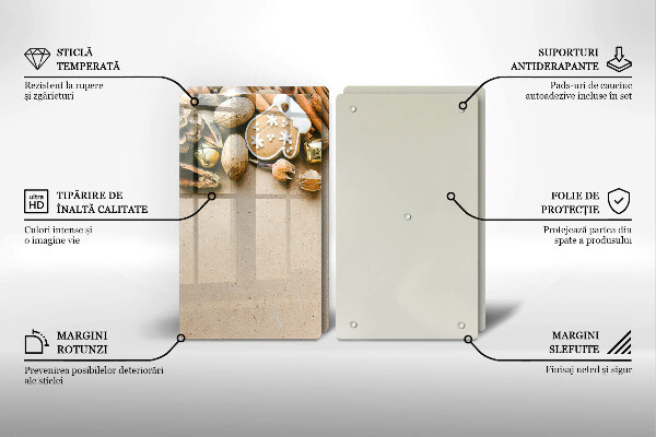 Steklena podloga za rezanje božični okraski