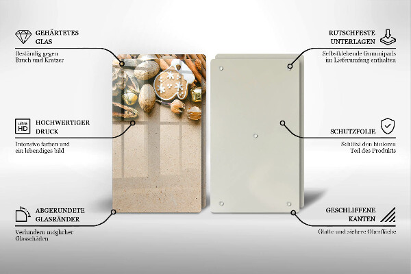 Steklena podloga za rezanje božični okraski