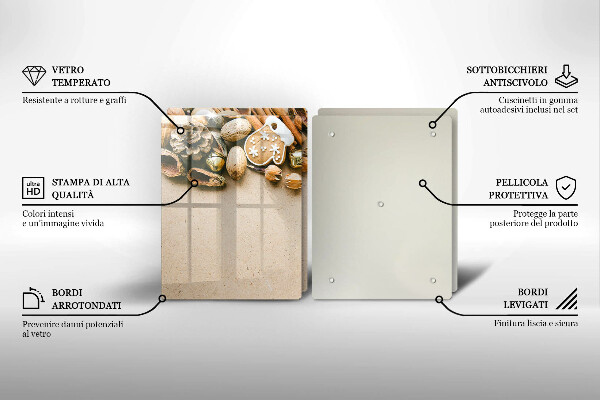 Steklena podloga za rezanje božični okraski