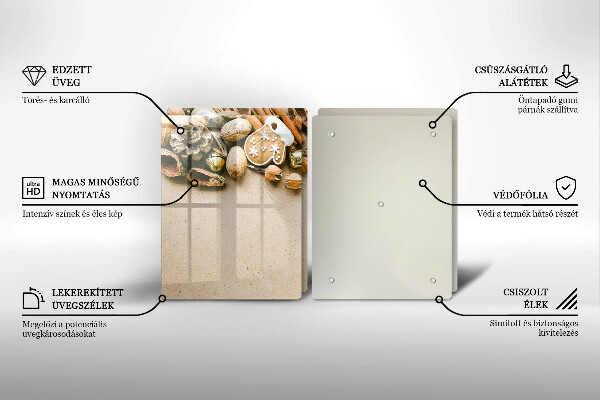 Steklena podloga za rezanje božični okraski