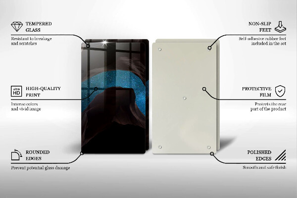 Steklena podloga za rezanje Zvezdnato nebo