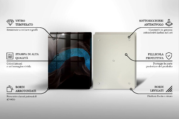 Steklena podloga za rezanje Zvezdnato nebo