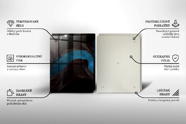 Steklena podloga za rezanje Zvezdnato nebo