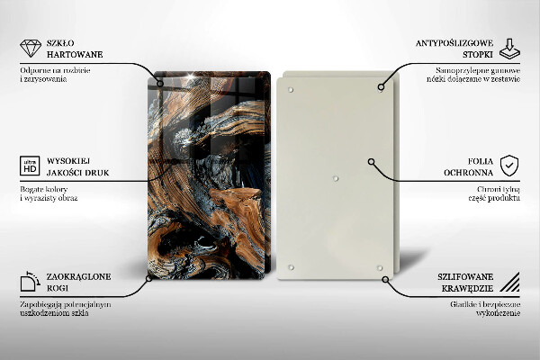 Steklena podloga za rezanje Abstraktni vzorec