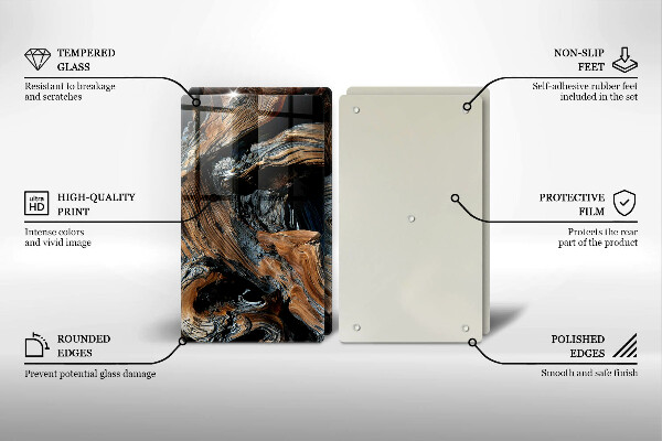 Steklena podloga za rezanje Abstraktni vzorec